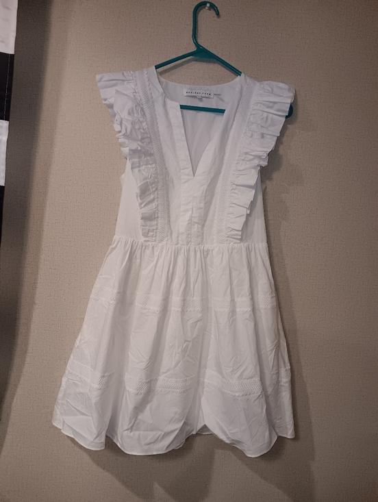 Endless Rose White Ruffle V-Neck Mini Dress